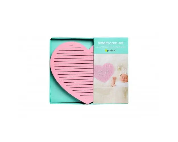 Tabla decorativa inimioara cu litere pentru personalizare Pearhead
