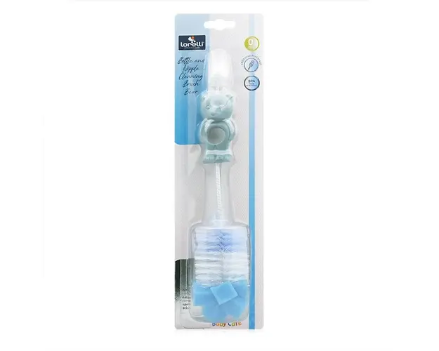 Perie de curatat biberoane tetine si cani Bear Moonlight Blue