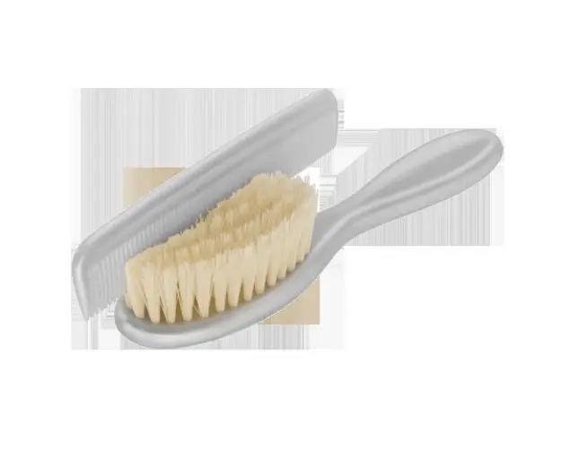 Perie si pieptan pentru bebelus Stone grey Rotho-babydesign