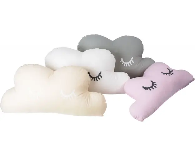 Perna decorativa in forma de nor model cu gene crem