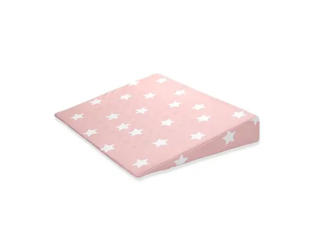 Perna inclinata antisufocare Air Comfort, 60x45x9 cm Stars Pale Blush
