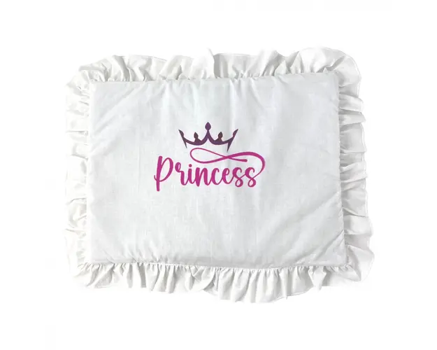 Perna slim cu volanas Princess alb