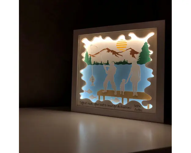 Tablou luminos Pescuit 001
