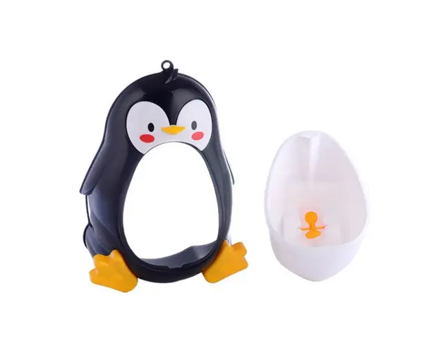 Pisoar in forma de pinguin
