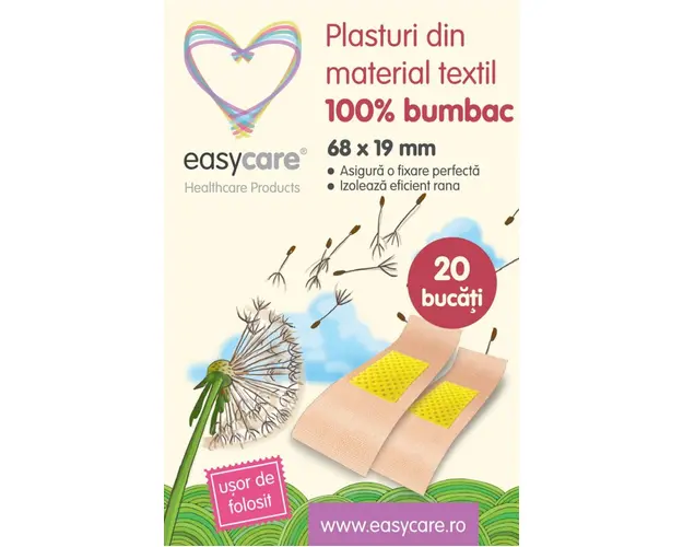 Plasture din material textil Easycare 68x19mm 20buccutie