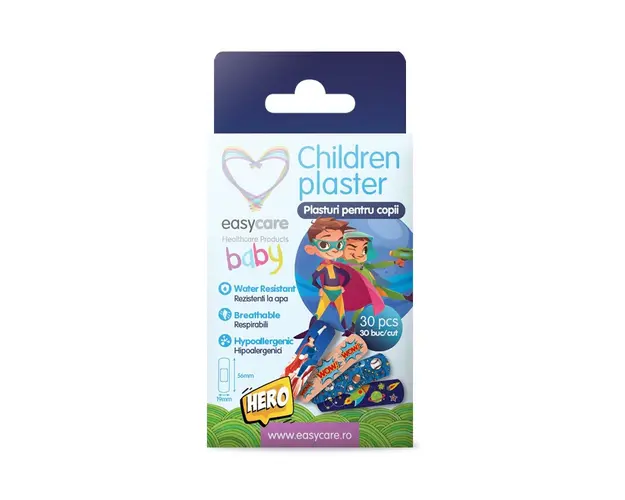 Plasturi pentru copii Easycare Hero 30buccutie
