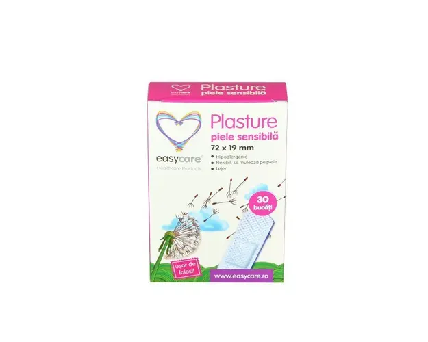 Plasturi pentru piele sensibila Easycare 72x19mm 30buccutie