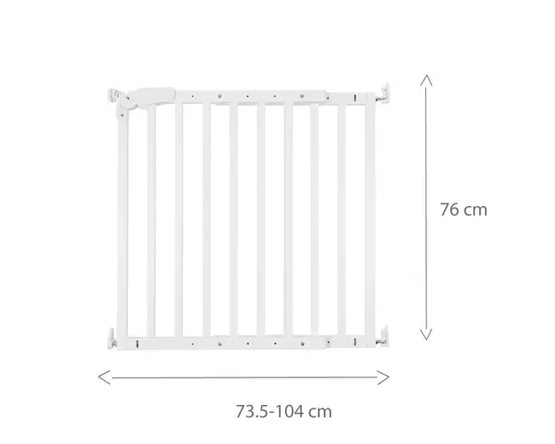 Poarta de siguranta lemn Maestro 73.5-104 cm alb Childhome