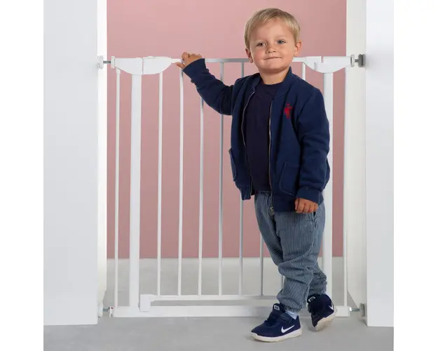 Poarta de siguranta metal Childhome Eltra Doorgate Pressure 75-81 cm alb