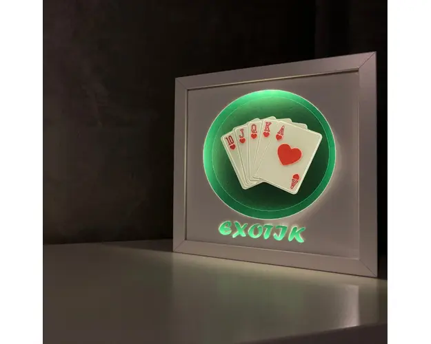 Tablou luminos Poker 001