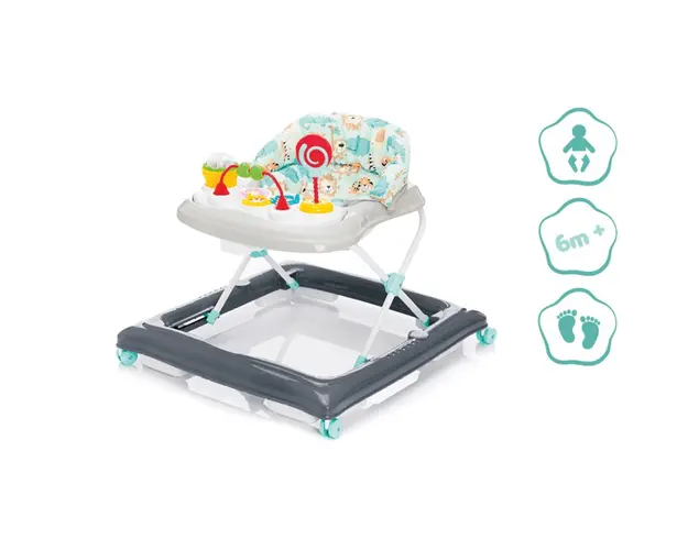 Premergator cu jucarie Fillikid Jungla grey