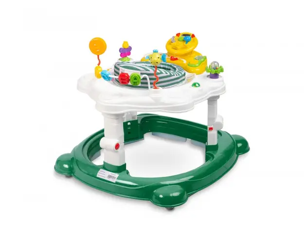 Premergator, jumper si leagan pentru bebelusi Toyz Hip Hop cu scaun rotativ 360 verde inchis