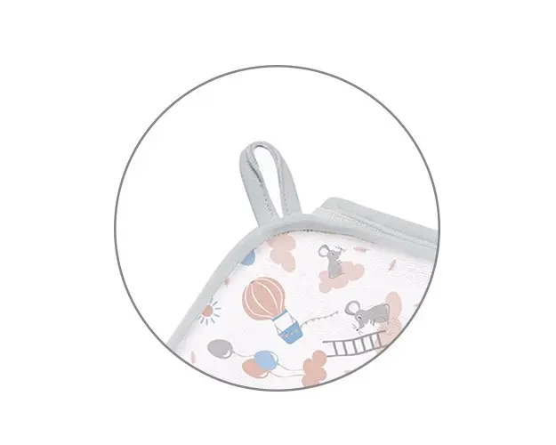 Prosop baie cu gluga bumbac soft 100 x 100 cm Babyono gri