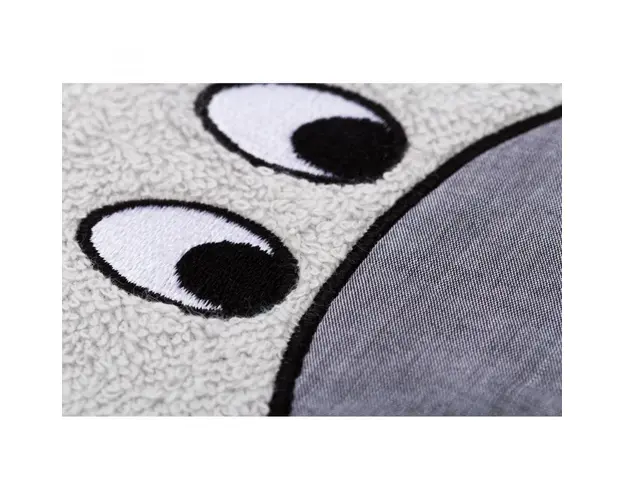 Prosop brodat Hippo grey 75x75 cm Fillikid