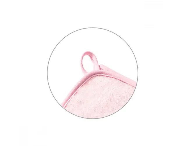 Prosop copii Baby Ono cu gluga fibra bambus 100x100 cm fluturas roz