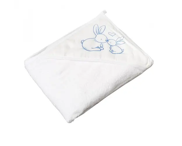 Prosop copii cu capison 80x80 cm Little Bunnies alb