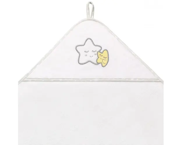 Prosop copii cu gluga BabyOno alb 85 x 85 cm