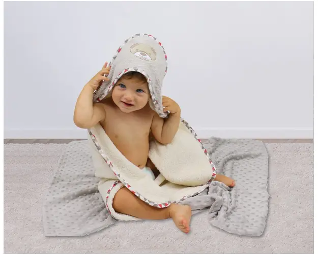 Prosop cu capison si broderie Teddy Bear 0-3 ani