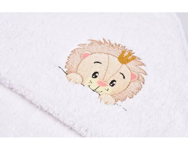 Prosop de baie cu gluga model Leu 75x75 cm