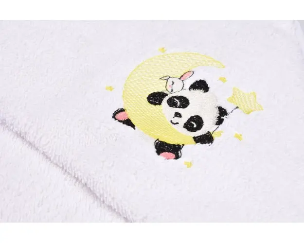 Prosop de baie cu gluga model panda 75x75 cm
