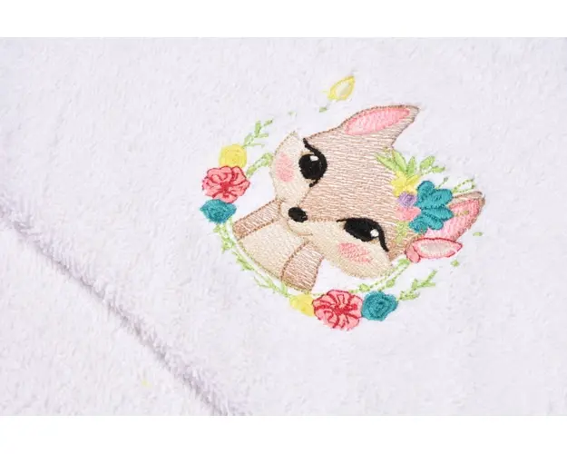 Prosop de baie cu gluga model veverita 75x75 cm