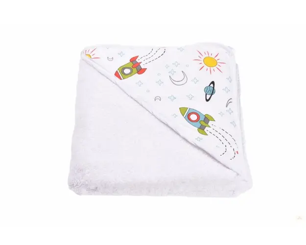 Prosop de baie frotir bumbac 75x75 cm model rachete