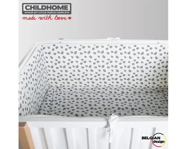 Protectie patut Childhome 35x340 cm Jerse leopard