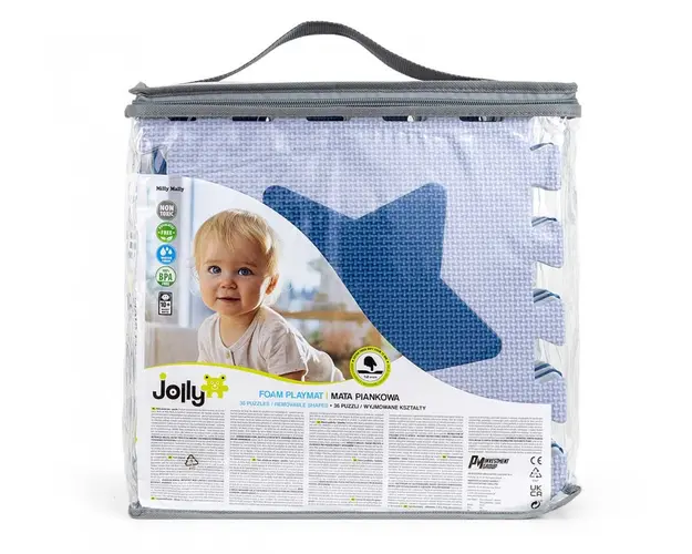 Puzzle din spuma Jolly 3, 25 piese 118,5 x 118,5 cm blue