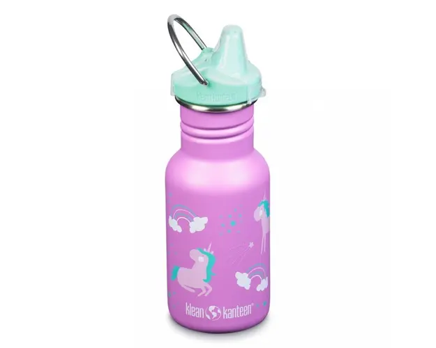 Recipient din otel inoxidabil 355 ml cu capac cu cioc Klean Kanteen Kid Classic Narrow Unicorns
