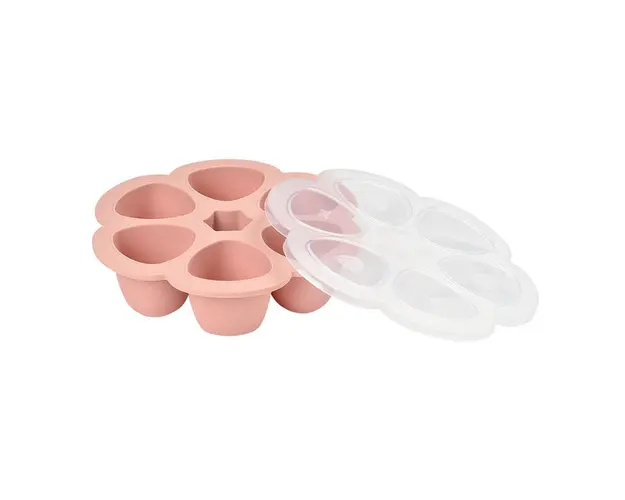 Recipient ermetic silicon multiportii 6x150 ml Beaba Old Pink