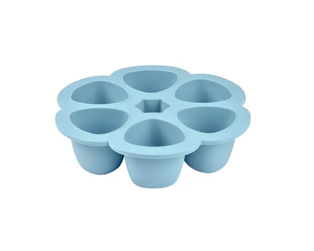 Recipient ermetic silicon multiportii 6x90 ml Beaba Windy Blue