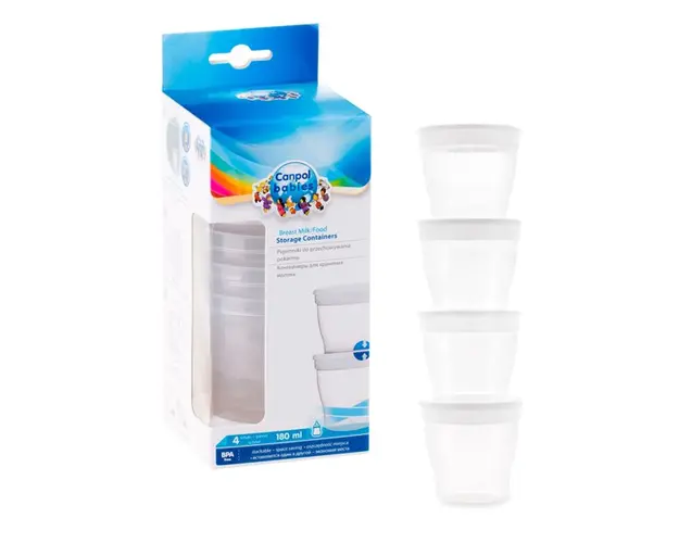 Recipient pentru stocare lapte alimente 4 bucati 180mlbuc Canpol babies