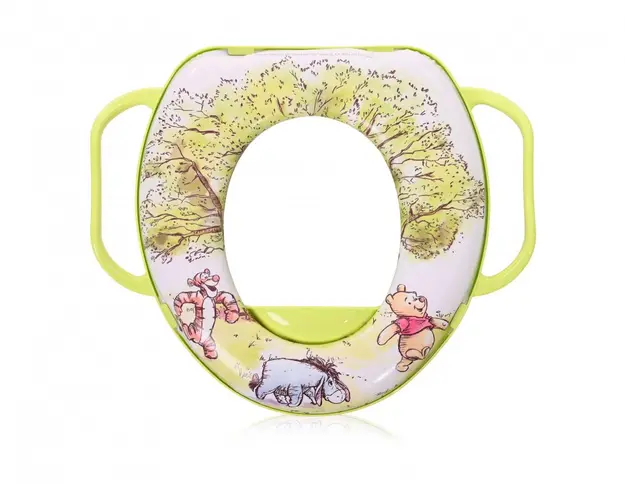 Reductor moale pentru toaleta cu manere Disney Pooh and Friends White