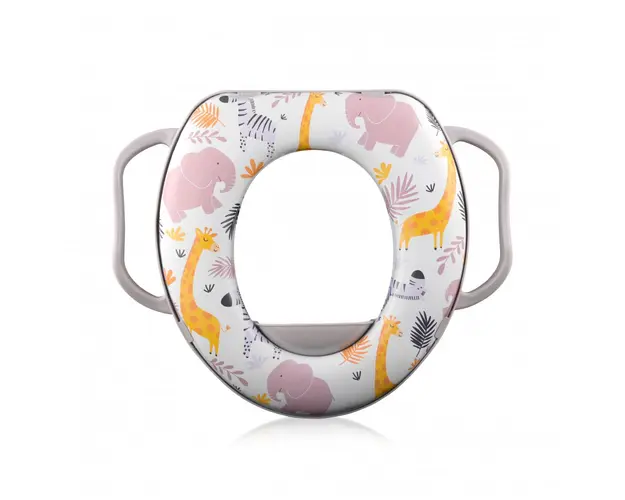 Reductor moale pentru toaleta cu manere Grey Animals