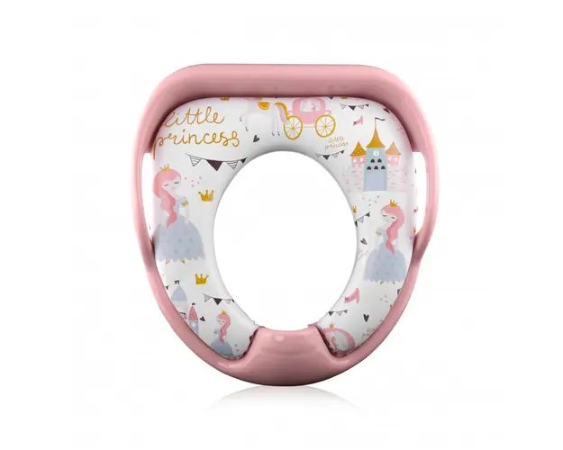 Reductor moale pentru toaleta cu manere model universal Pink Princess