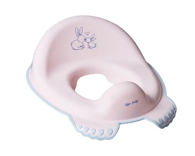 Reductor toaleta anti-derapant Little Bunnies roz