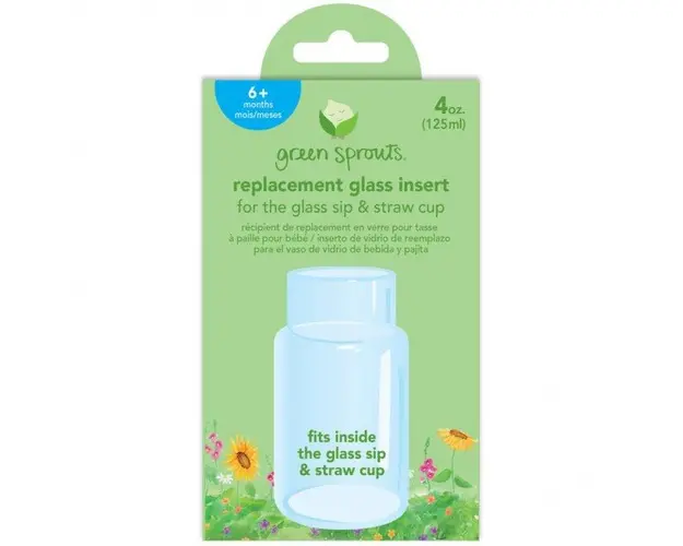Rezerva sticla Green Sprouts iPlay pentru cana cu interior din sticla 125 ml