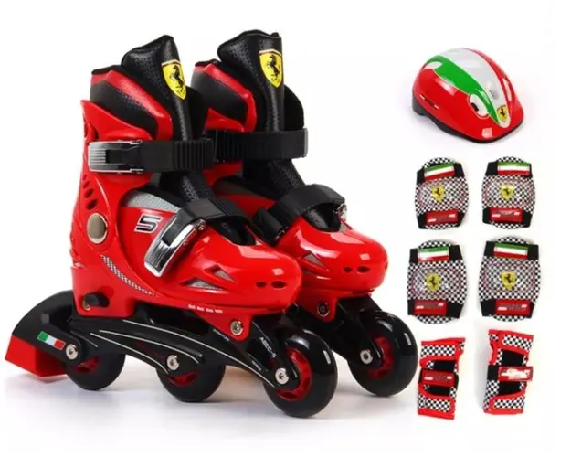 Role Ferarri masura 29-32 cu set protectie Rosu