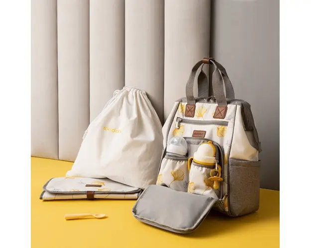 Rucsac multifunctional mamici Astrid Skiddou Vanilla delight Galben