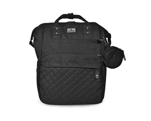 Rucsac pentru accesorii bebelusi cu multiple compartimente si buzunar izoterm Danny Black