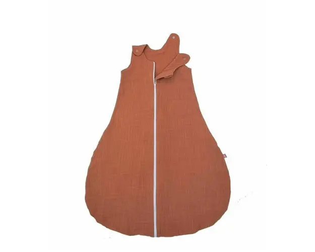 Sac de dormit copii 0.3 tog din muselina KidsDecor Summer Toffee 70 cm