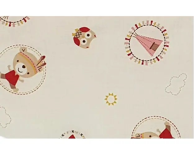 Sac de dormit copii 0.8 cm KidsDecor Mici indieni din bumbac 110 cm