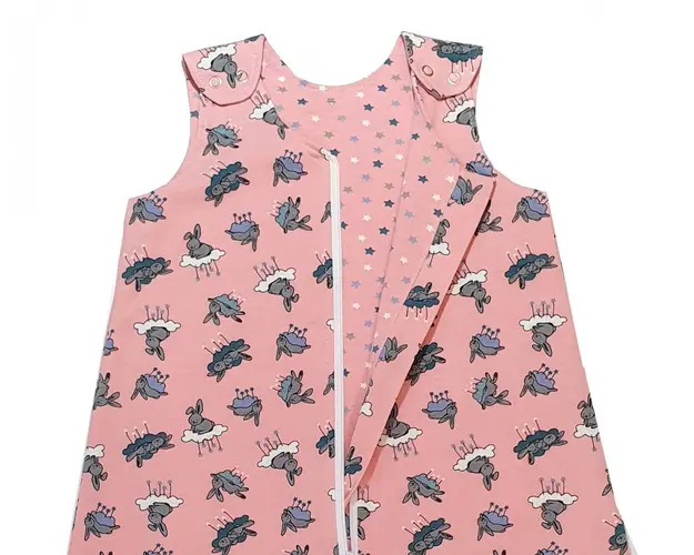 Sac de dormit copii 0.8 tog KidsDecor Bunny Pink 70 cm