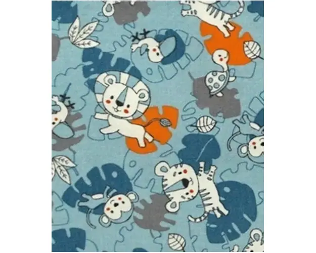 Sac de dormit copii 0.8 tog KidsDecor Tiger Jungle din bumbac 70 cm