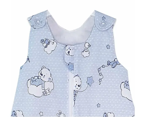 Sac de dormit copii 1 tog KidsDecor Ursuletul Martinica albastru din bumbac 70 cm