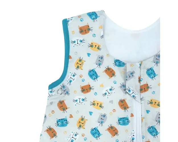 Sac de dormit copii KidsDecor 1 tog Miau Miau din bumbac 70 cm