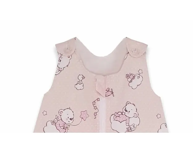 Sac de dormit copii 1.5 tog Ursuletul Martinica roz din bumbac 70 cm