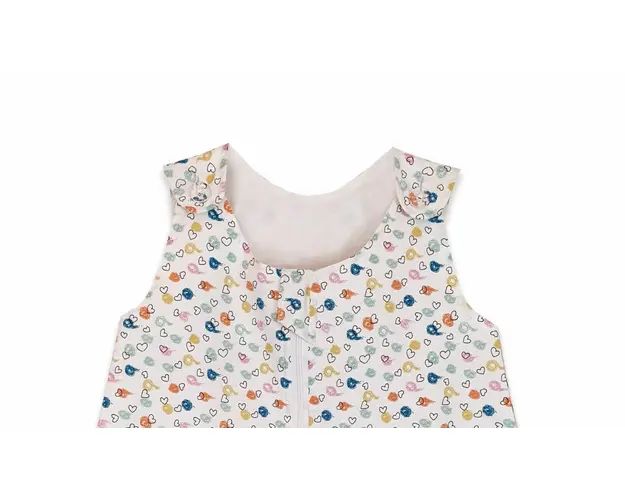Sac de dormit copii 1.5 tog Vartejul inimioarelor din bumbac 95 cm