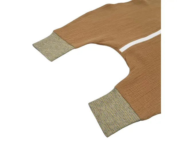 Sac de dormit cu picioruse 0.3 tog din muselina Biscuit 70 cm