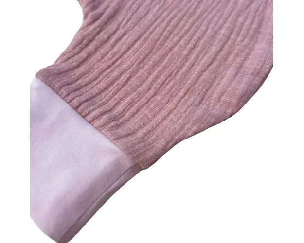 Sac de dormit cu picioruse 0.3 tog din muselina Candy Pink 70 cm